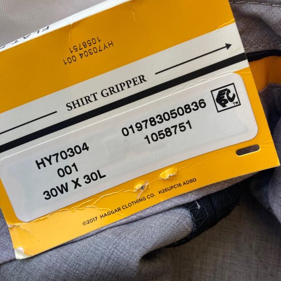 Haggar H26 Premium Stretch Suit Pant Tailored Fit 30x30 Black Shadow Check NWT - Picture 8 of 11